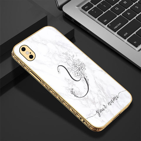 iPhone XS / X Cover - Personalized Alphabet Series - Premium Electroplated Shutterproof Case Soft Silicon Borders Case