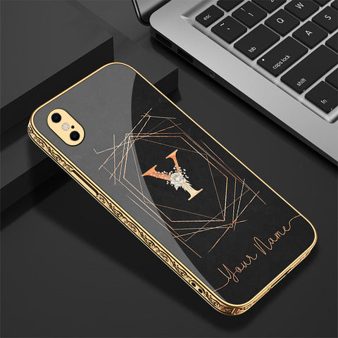 iPhone XS / X Cover - Personalized Alphabet Series - Premium Electroplated Shutterproof Case Soft Silicon Borders Case