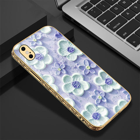 iPhone XS / X Cover - Floral Series - Premium Electroplated Shutterproof Case Soft Silicon Borders Case