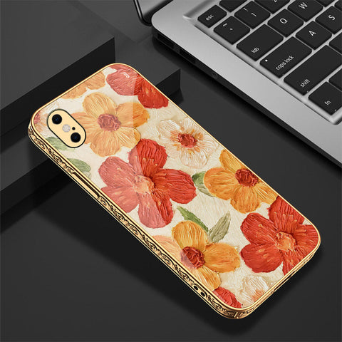 iPhone XS / X Cover - Floral Series - Premium Electroplated Shutterproof Case Soft Silicon Borders Case