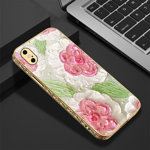 iPhone XS / X Cover - Floral Series - Premium Electroplated Shutterproof Case Soft Silicon Borders Case