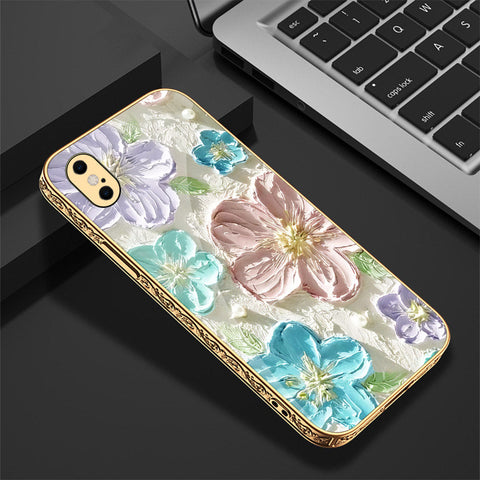 iPhone XS / X Cover - Floral Series - Premium Electroplated Shutterproof Case Soft Silicon Borders Case