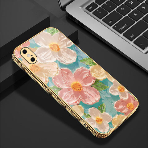 iPhone XS / X Cover - Floral Series - Premium Electroplated Shutterproof Case Soft Silicon Borders Case