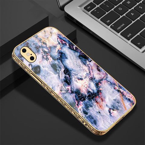 iPhone XS Max Cover - Colorful Marble Series - Premium Electroplated Shutterproof Case Soft Silicon Borders Case