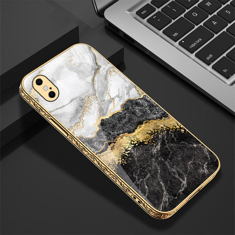 iPhone XS Max Cover - Colorful Marble Series - Premium Electroplated Shutterproof Case Soft Silicon Borders Case