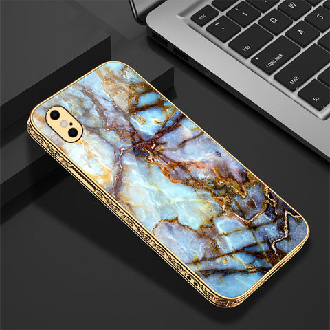 iPhone XS Max Cover - Colorful Marble Series - Premium Electroplated Shutterproof Case Soft Silicon Borders Case