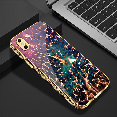 iPhone XS / X Cover - Colorful Marble Series - Premium Electroplated Shutterproof Case Soft Silicon Borders Case