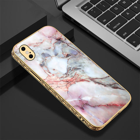 iPhone XS / X Cover - Colorful Marble Series - Premium Electroplated Shutterproof Case Soft Silicon Borders Case