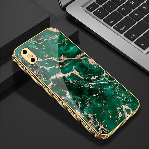 iPhone XS Max Cover - Colorful Marble Series - Premium Electroplated Shutterproof Case Soft Silicon Borders Case