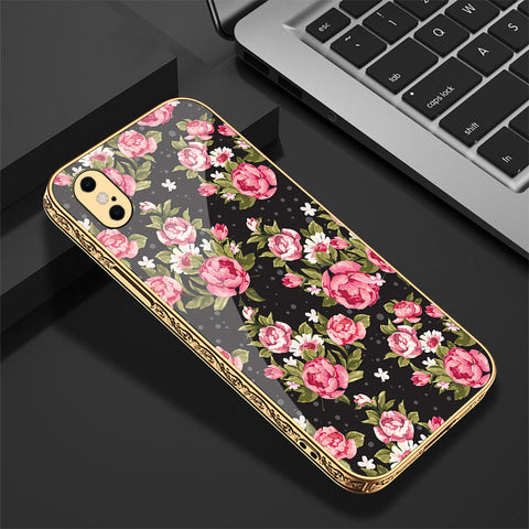 iPhone XS / X Cover - Floral Series - Premium Electroplated Shutterproof Case Soft Silicon Borders Case