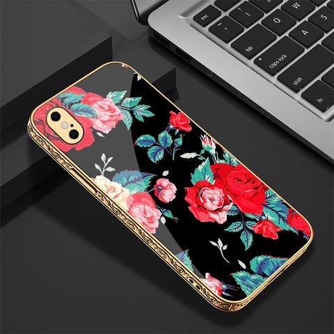 iPhone XS / X Cover - Floral Series - Premium Electroplated Shutterproof Case Soft Silicon Borders Case