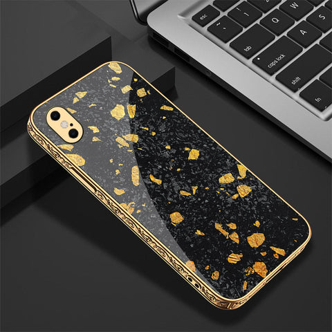 iPhone XS Max Cover - Black Marble Series - Premium Electroplated Shutterproof Case Soft Silicon Borders Case