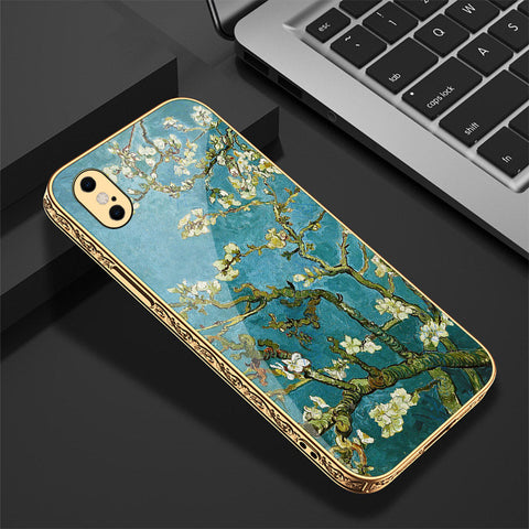 iPhone XS Max Cover - Floral Series 2 - Premium Electroplated Shutterproof Case Soft Silicon Borders Case