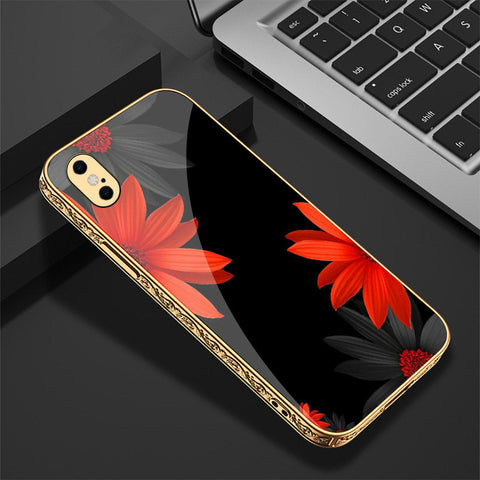 iPhone XS / X Cover - Floral Series 2 - Premium Electroplated Shutterproof Case Soft Silicon Borders Case