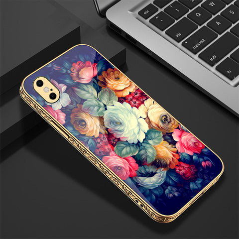 iPhone XS / X Cover - Floral Series 2 - Premium Electroplated Shutterproof Case Soft Silicon Borders Case