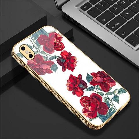 iPhone XS / X Cover - Floral Series 2 - Premium Electroplated Shutterproof Case Soft Silicon Borders Case