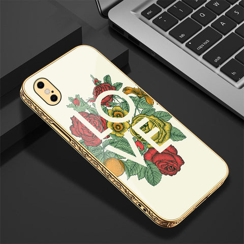 iPhone XS Max Cover - Floral Series 2 - Premium Electroplated Shutterproof Case Soft Silicon Borders Case