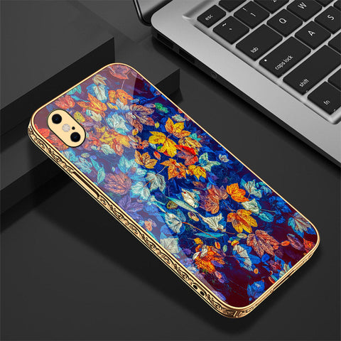 iPhone XS Max Cover - Floral Series 2 - Premium Electroplated Shutterproof Case Soft Silicon Borders Case