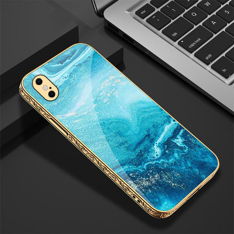 iPhone XS Max Cover - Mystic Marble Series - Premium Electroplated Shutterproof Case Soft Silicon Borders Case