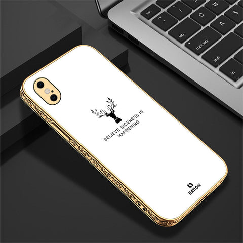 iPhone XS Max Cover - Nice Series - Premium Electroplated Shutterproof Case Soft Silicon Borders Case