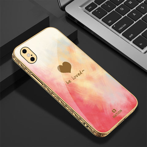 iPhone XS Max Cover - Onation Heart Series - Premium Electroplated Shutterproof Case Soft Silicon Borders Case