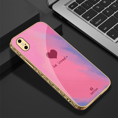 iPhone XS Max Cover - Onation Heart Series - Premium Electroplated Shutterproof Case Soft Silicon Borders Case