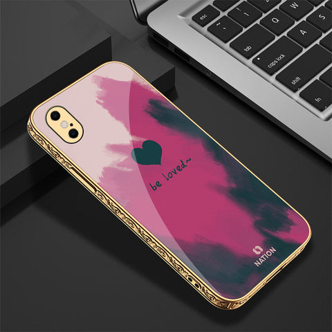 iPhone XS Max Cover - Onation Heart Series - Premium Electroplated Shutterproof Case Soft Silicon Borders Case