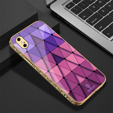 iPhone XS Max Cover - Onation Pyramid Series - Premium Electroplated Shutterproof Case Soft Silicon Borders Case