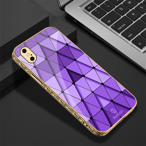 iPhone XS / X Cover - Onation Pyramid Series - Premium Electroplated Shutterproof Case Soft Silicon Borders Case