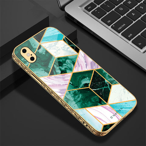 iPhone XS / X Cover - O'Nation Shades of Marble Series - Premium Electroplated Shutterproof Case Soft Silicon Borders Case