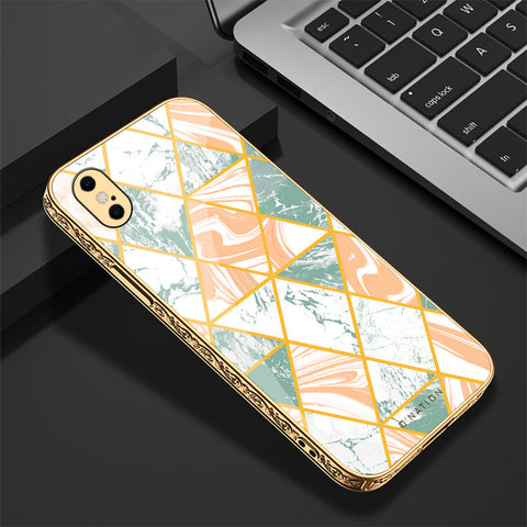 iPhone XS Max Cover - O'Nation Shades of Marble Series - Premium Electroplated Shutterproof Case Soft Silicon Borders Case