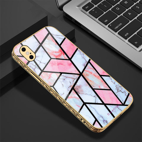 iPhone XS Max Cover - O'Nation Shades of Marble Series - Premium Electroplated Shutterproof Case Soft Silicon Borders Case