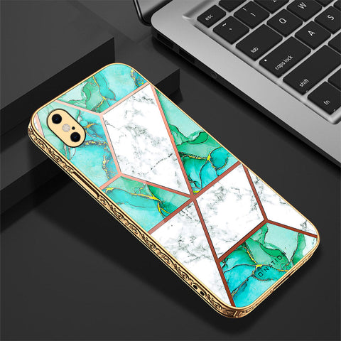 iPhone XS Max Cover - O'Nation Shades of Marble Series - Premium Electroplated Shutterproof Case Soft Silicon Borders Case