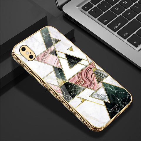 iPhone XS / X Cover - O'Nation Shades of Marble Series - Premium Electroplated Shutterproof Case Soft Silicon Borders Case