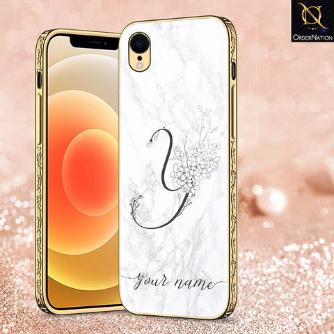 iPhone XR Cover - Personalized Alphabet Series - Premium Electroplated Shutterproof Case Soft Silicon Borders Case