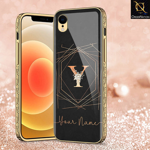 iPhone XR Cover - Personalized Alphabet Series - Premium Electroplated Shutterproof Case Soft Silicon Borders Case