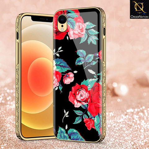 iPhone XR Cover - Floral Series - Premium Electroplated Shutterproof Case Soft Silicon Borders Case