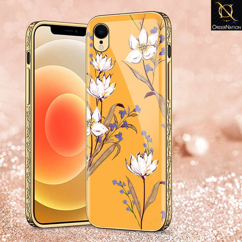 iPhone XR Cover - Floral Series - Premium Electroplated Shutterproof Case Soft Silicon Borders Case