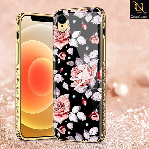 iPhone XR Cover - Floral Series - Premium Electroplated Shutterproof Case Soft Silicon Borders Case