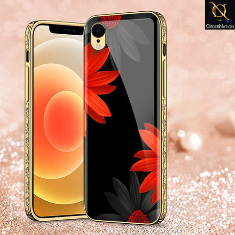 iPhone XR Cover - Floral Series 2 - Premium Electroplated Shutterproof Case Soft Silicon Borders Case