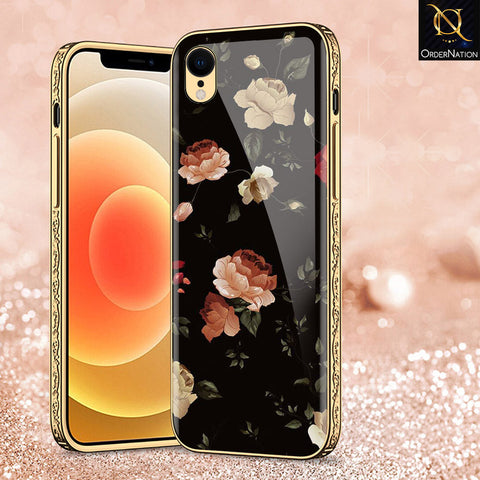 iPhone XR Cover - Floral Series 2 - Premium Electroplated Shutterproof Case Soft Silicon Borders Case