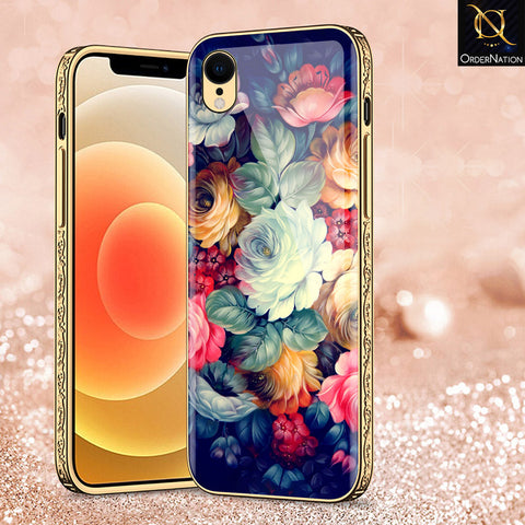 iPhone XR Cover - Floral Series 2 - Premium Electroplated Shutterproof Case Soft Silicon Borders Case