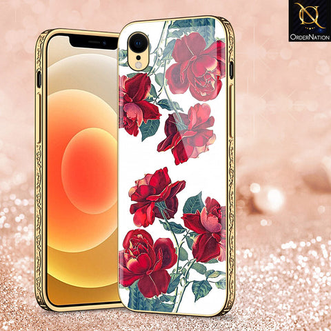 iPhone XR Cover - Floral Series 2 - Premium Electroplated Shutterproof Case Soft Silicon Borders Case