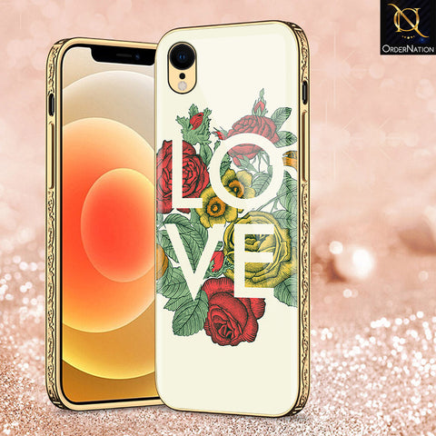 iPhone XR Cover - Floral Series 2 - Premium Electroplated Shutterproof Case Soft Silicon Borders Case