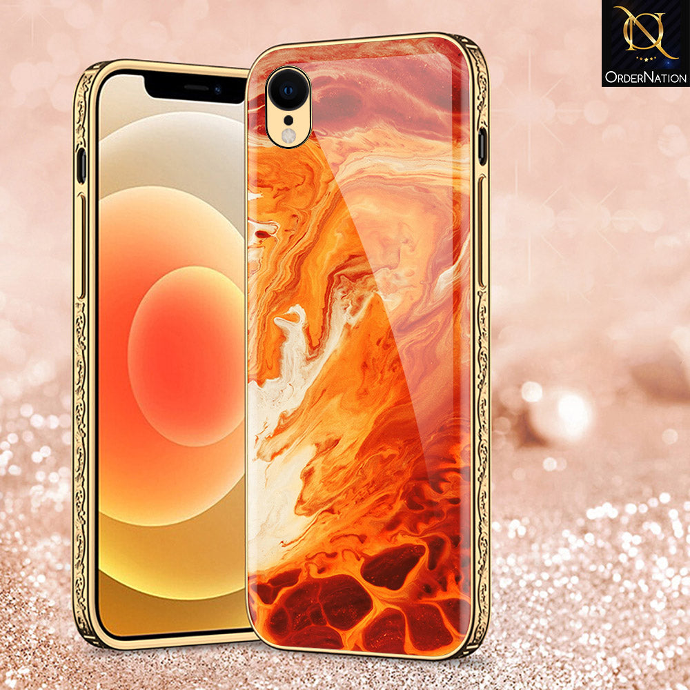 iPhone XR Cover - Mystic Marble Series - Premium Electroplated Shutterproof Case Soft Silicon Borders Case