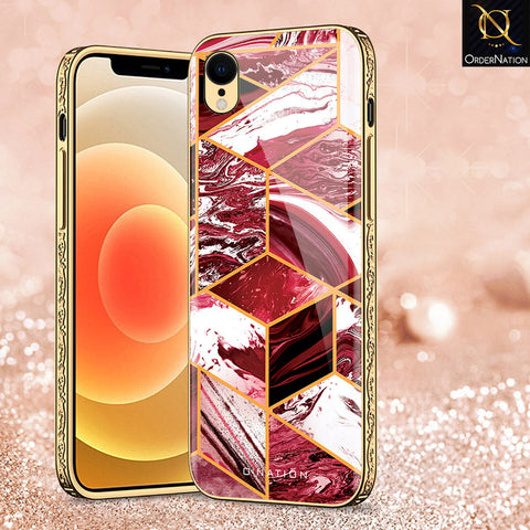 iPhone XR Cover - O'Nation Shades of Marble Series - Premium Electroplated Shutterproof Case Soft Silicon Borders Case