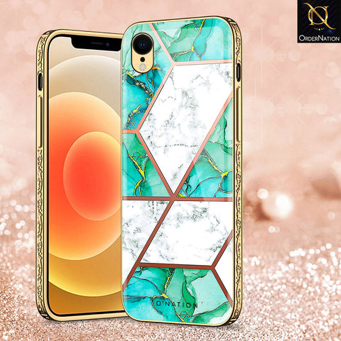 iPhone XR Cover - O'Nation Shades of Marble Series - Premium Electroplated Shutterproof Case Soft Silicon Borders Case