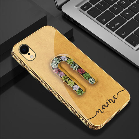 iPhone XR Cover - Personalized Alphabet Series - Premium Electroplated Shutterproof Case Soft Silicon Borders Case