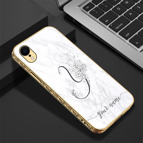 iPhone XR Cover - Personalized Alphabet Series - Premium Electroplated Shutterproof Case Soft Silicon Borders Case