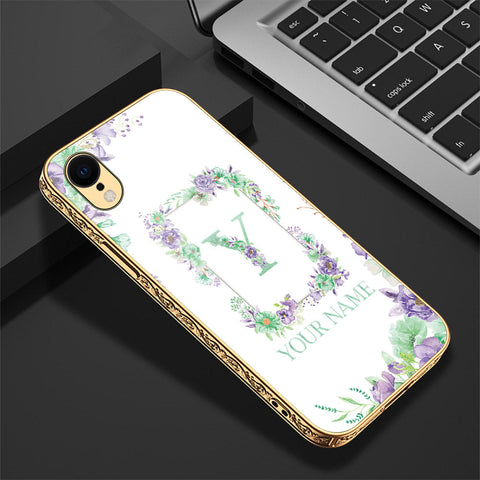 iPhone XR Cover - Personalized Alphabet Series - Premium Electroplated Shutterproof Case Soft Silicon Borders Case